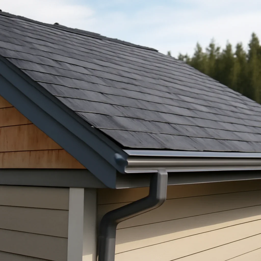 Completed roofing detail associated with roofing in northern b.c.