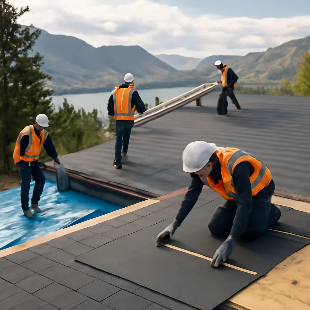 Organized work process for roofing in the okanagan