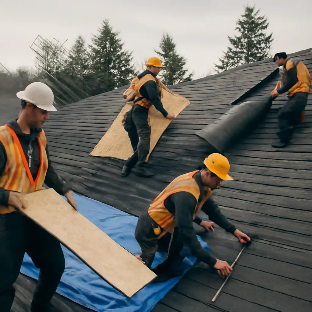 Organized work process for our roofing process