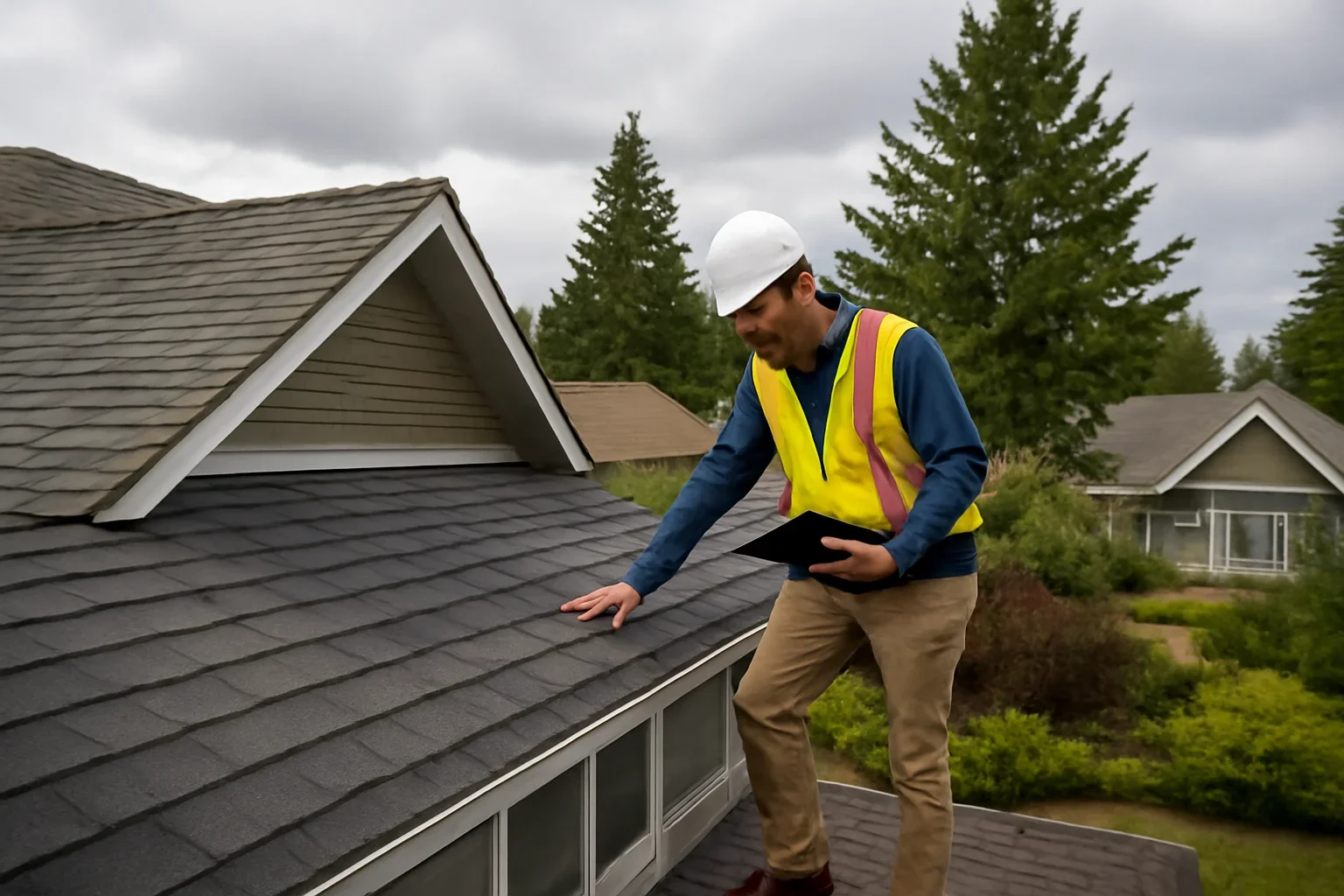 Roofing assessment at a Parksville property