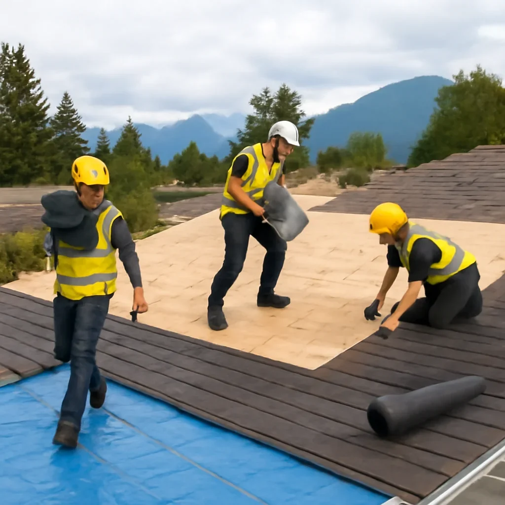 Organized work process for roofing company in pitt meadows, b.c.