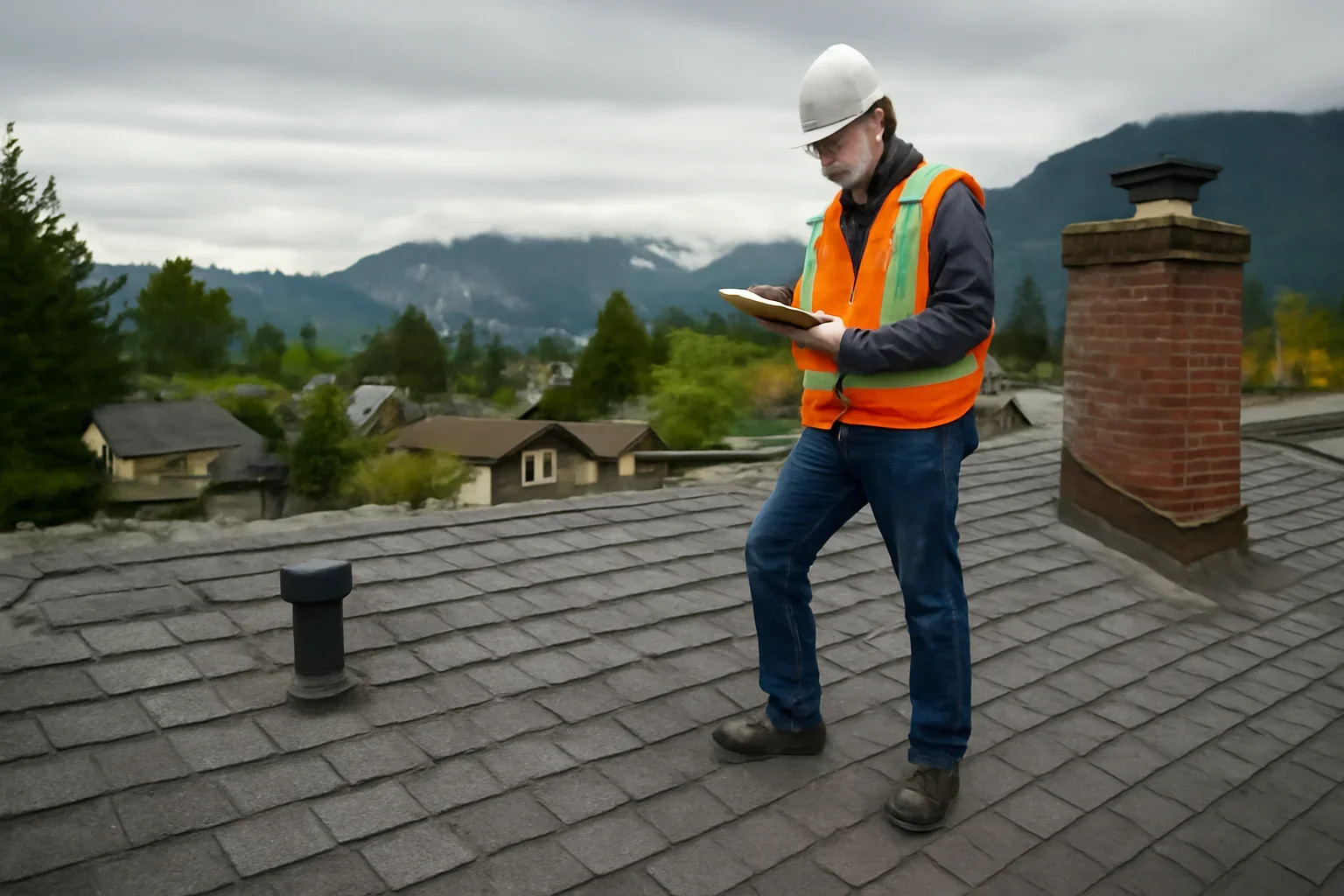 Roofing assessment at a Port Moody property