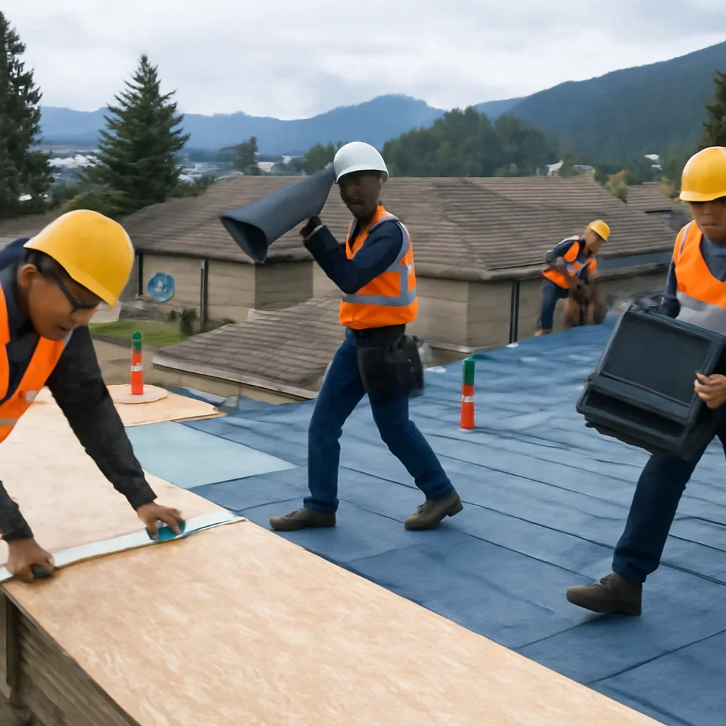 Organized work process for roofing company in port moody, b.c.