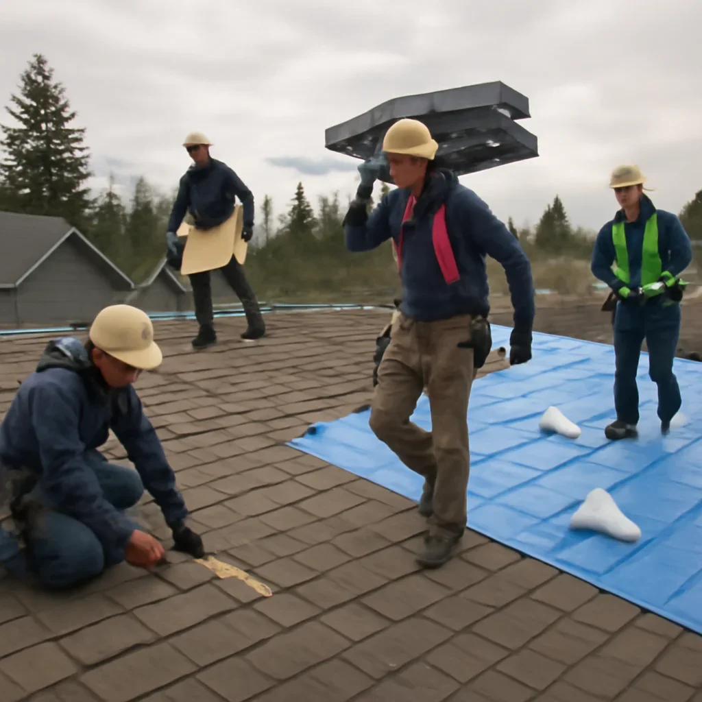 Organized work process for preventive roof maintenance