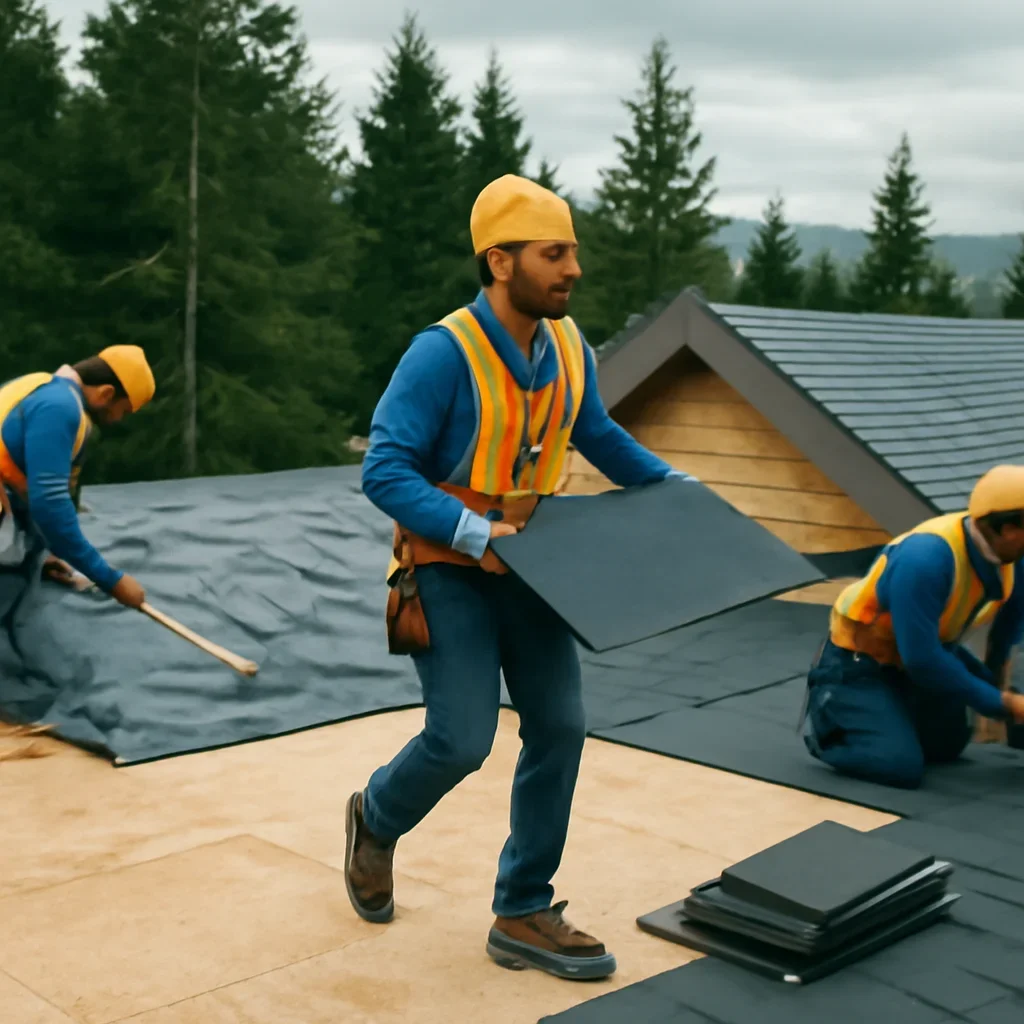 Organized work process for roofing projects