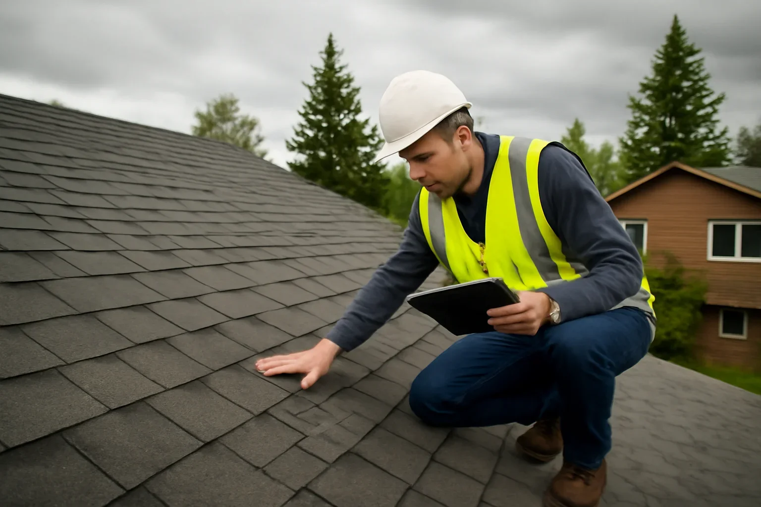 Roofing assessment at a Quesnel property