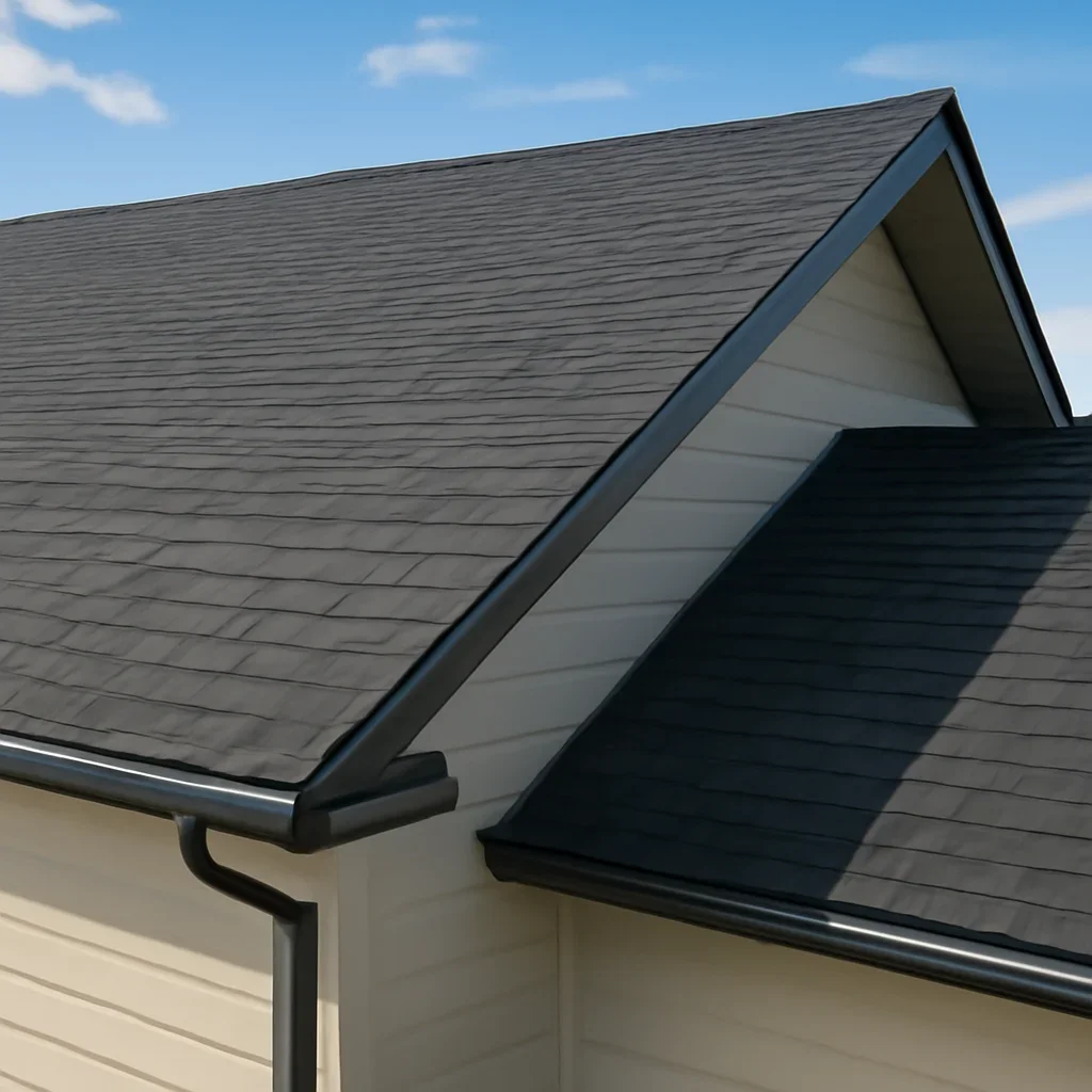 Completed roofing detail associated with roofing company in quesnel, b.c.