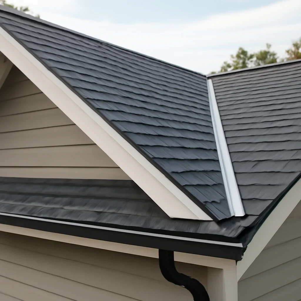 Completed roofing detail associated with residential roofing projects