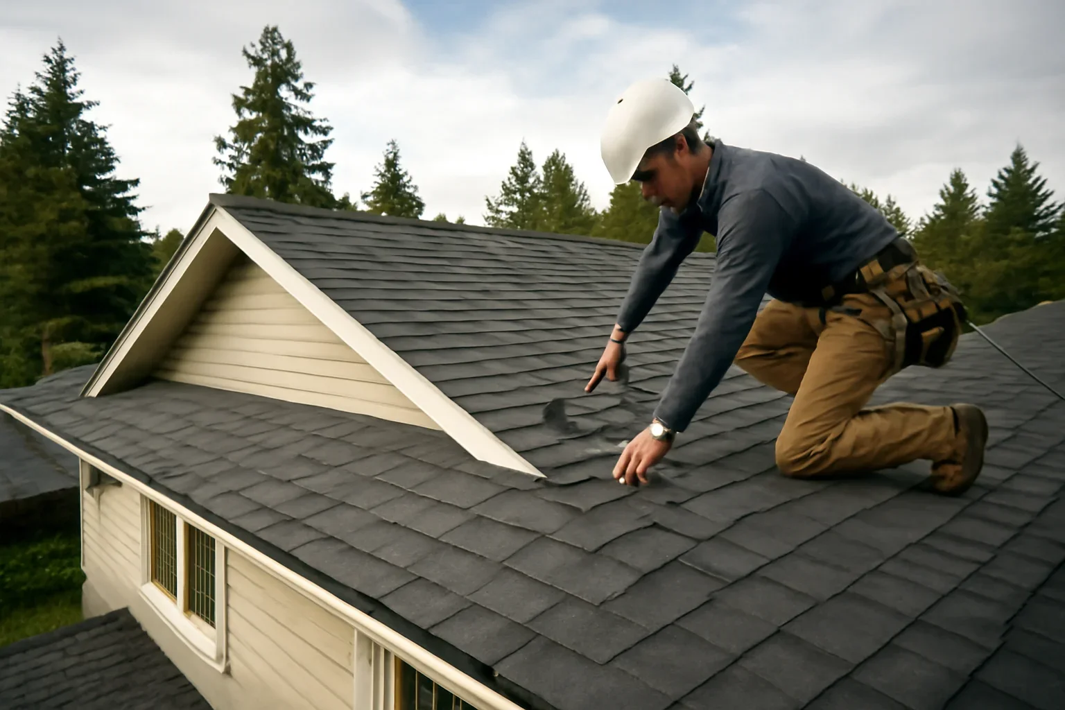 Professional roofing work related to residential roofing projects