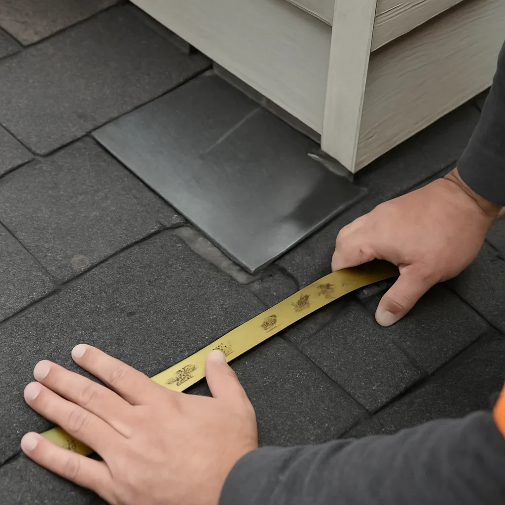 Close assessment of details connected to residential roof completed in stages