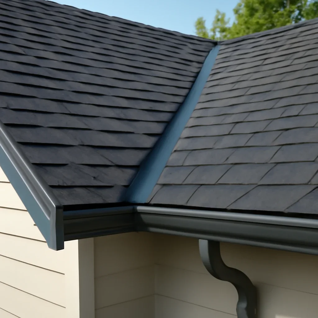 Completed roofing detail associated with residential roofing
