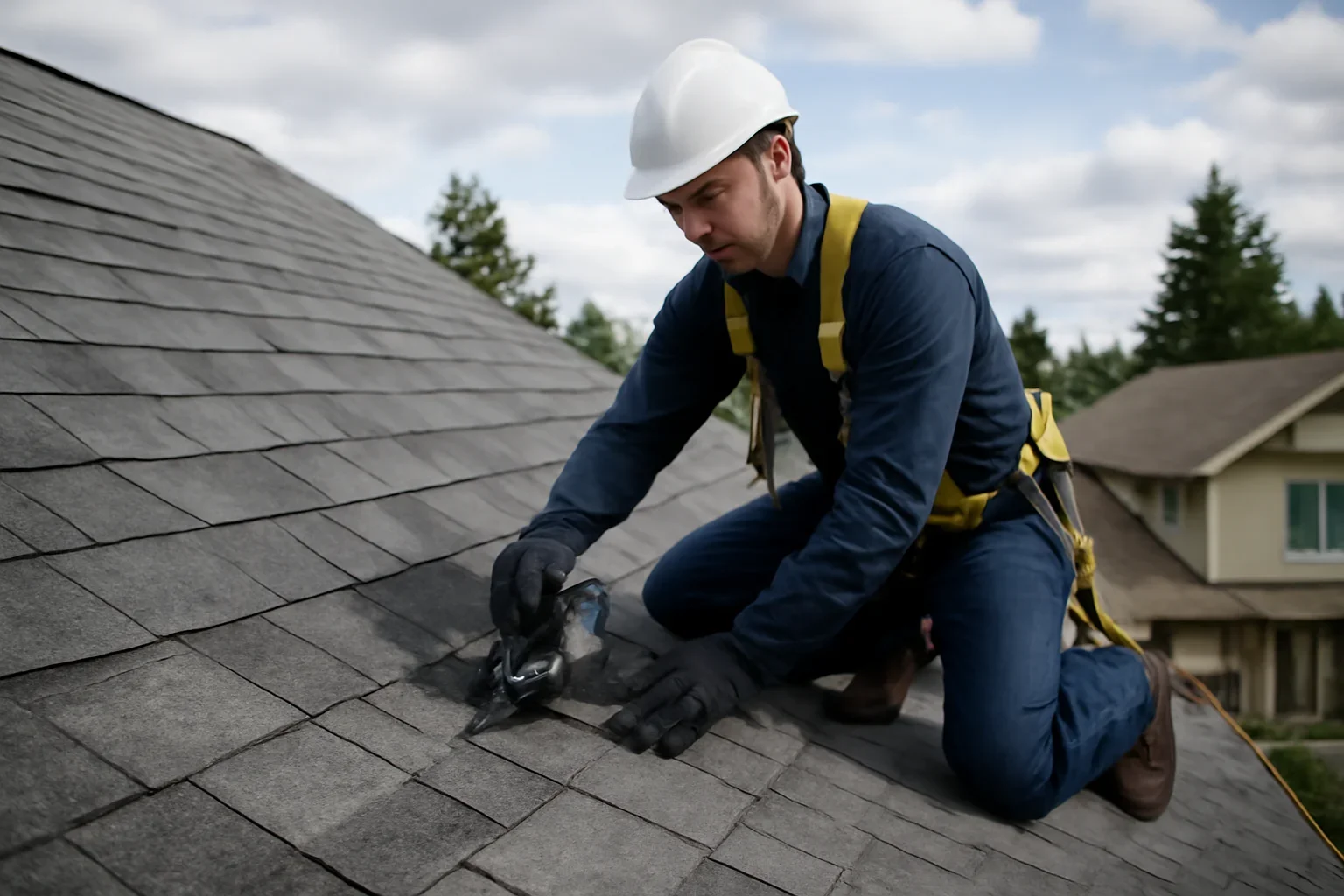 Professional roofing work related to residential roofing