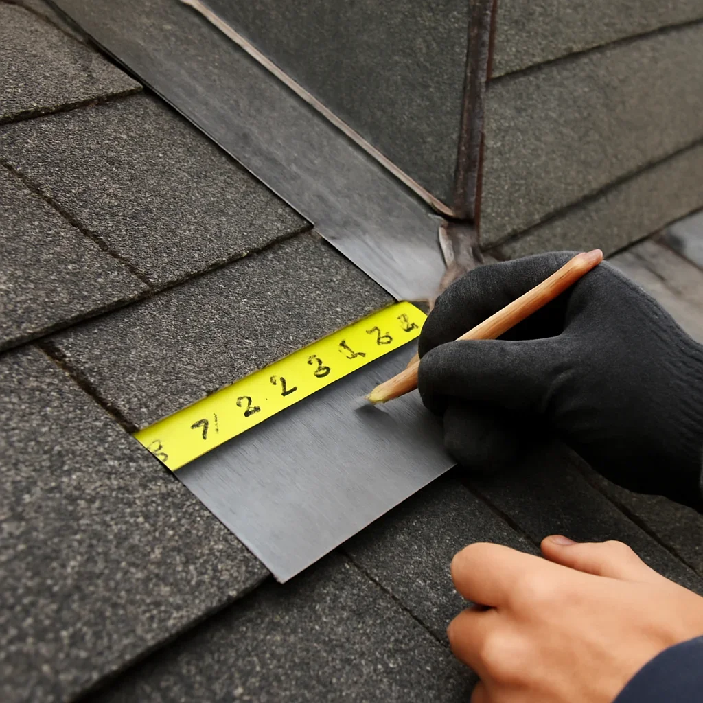 Close assessment of details connected to residential roofing