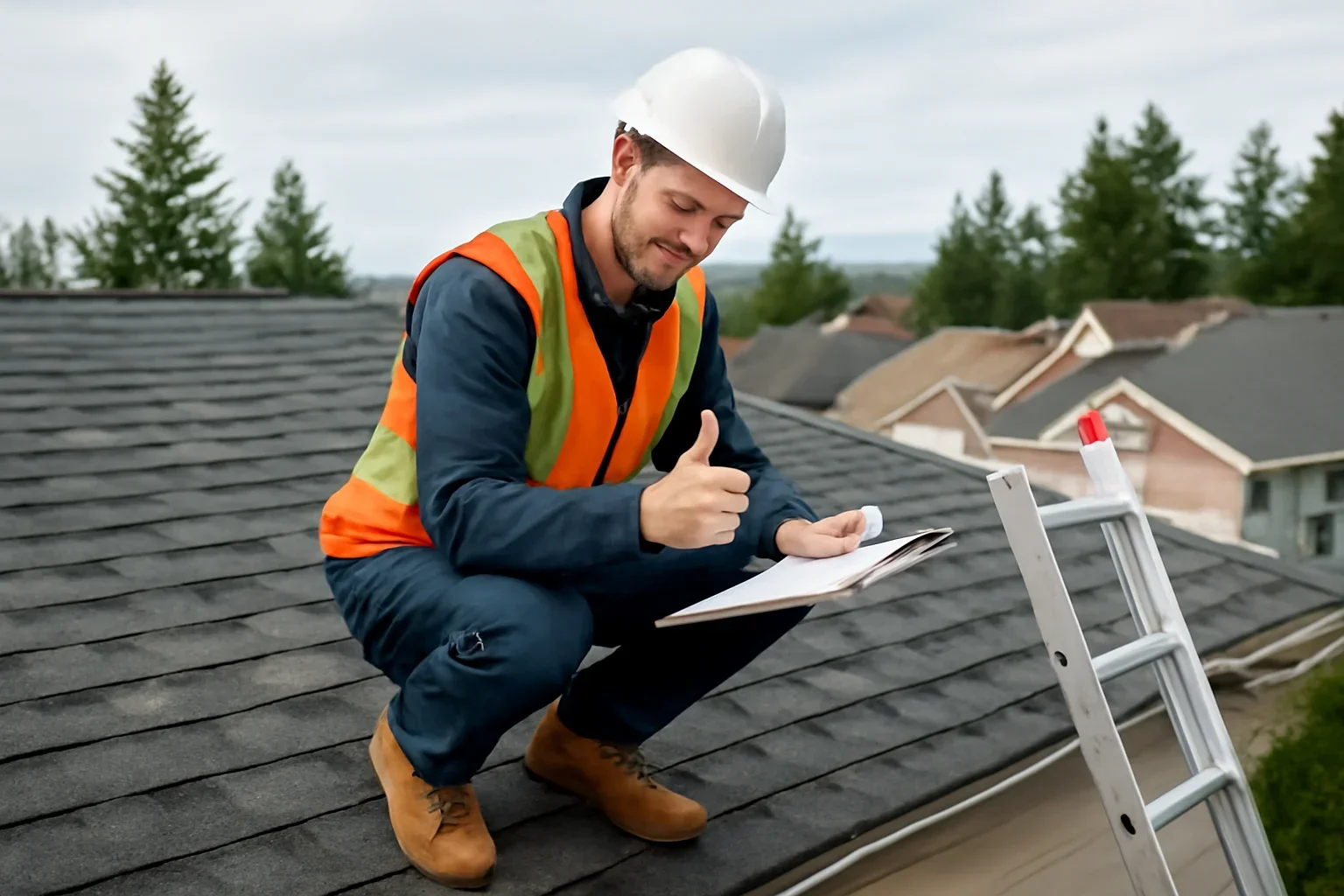 Professional roofing work related to customer reviews