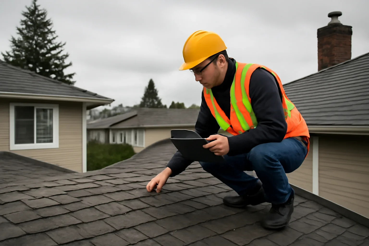 Roofing assessment at a Richmond property