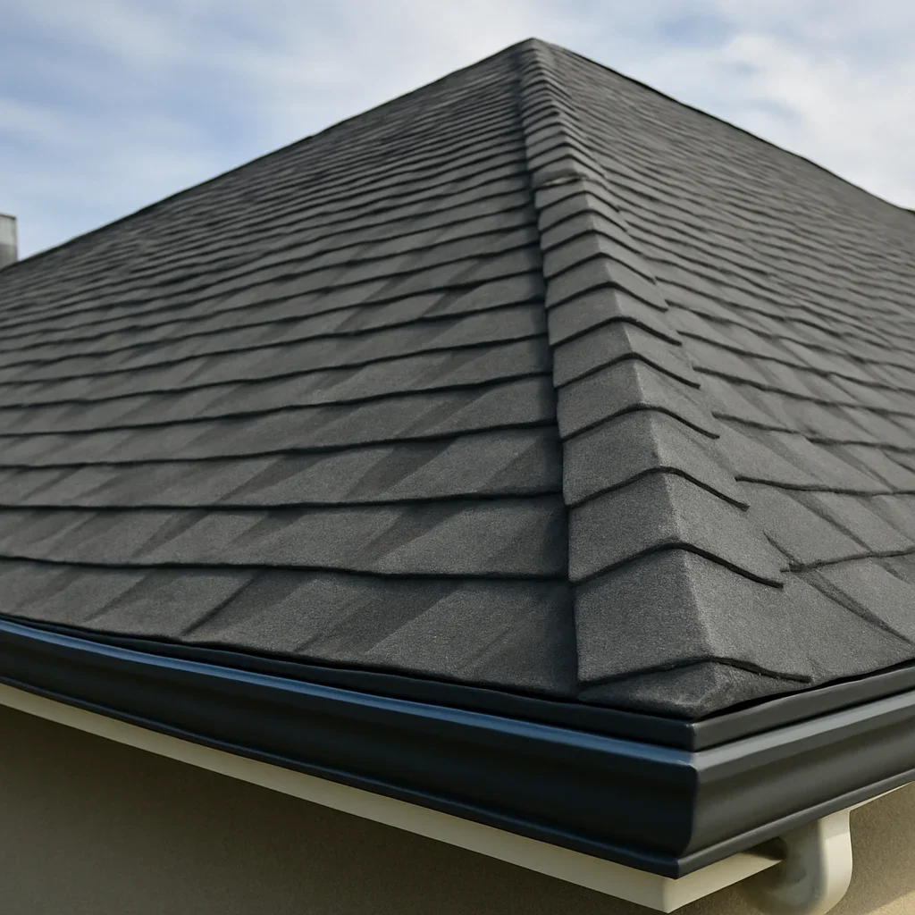 Completed roofing detail associated with roof age and expected-lifespan estimator