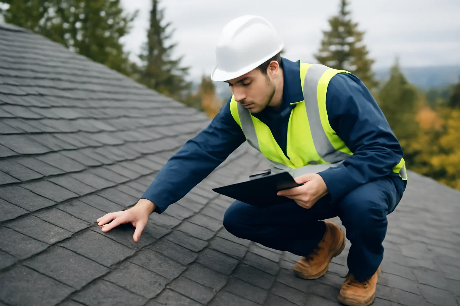 Professional roofing work related to roof inspections