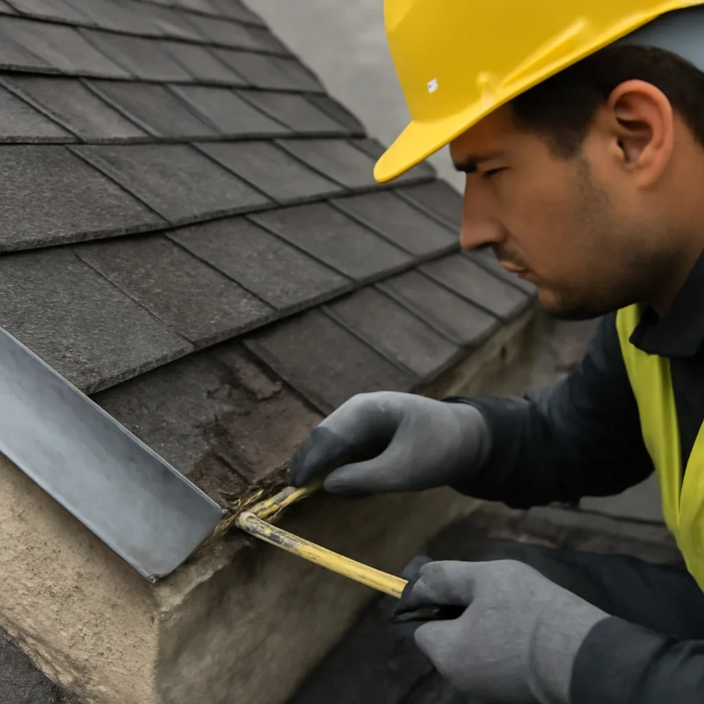 Close assessment of details connected to roof leak detection