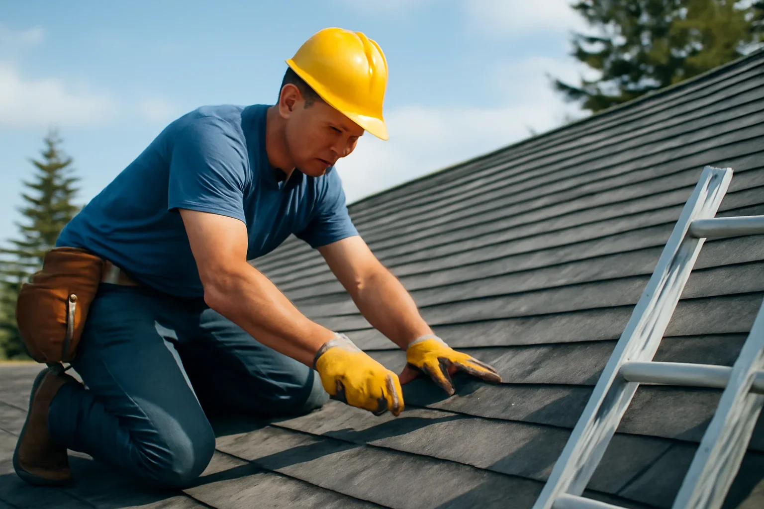Professional roofing work related to roof maintenance