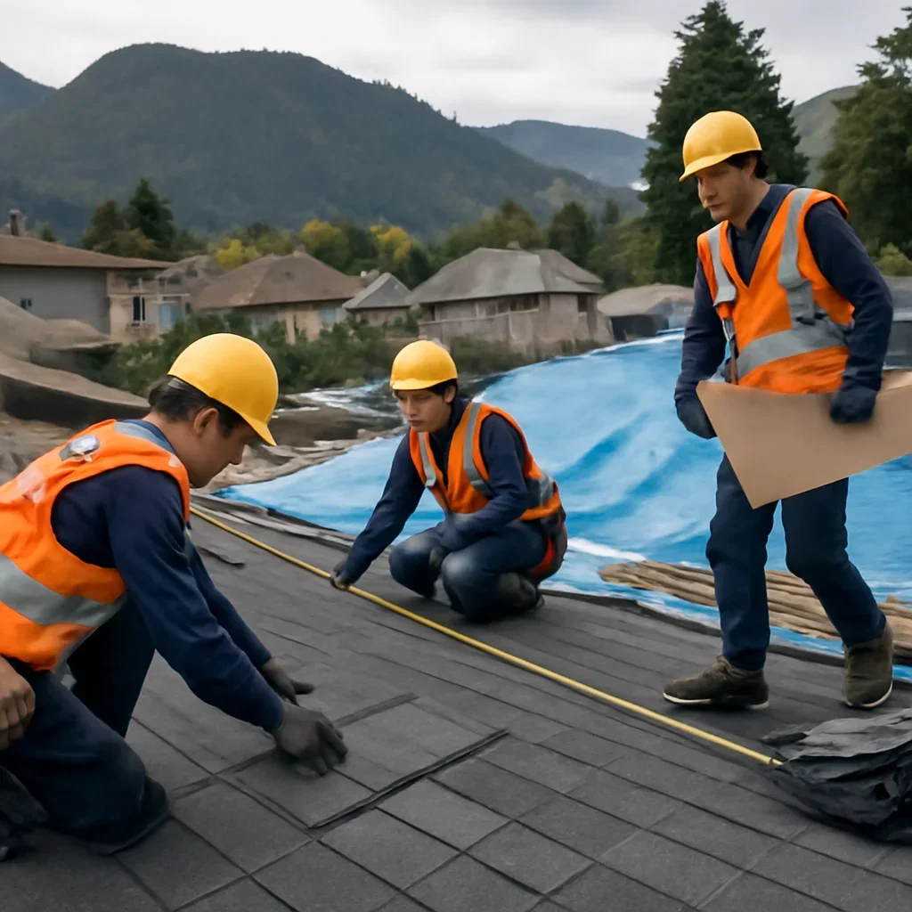Organized work process for roof maintenance