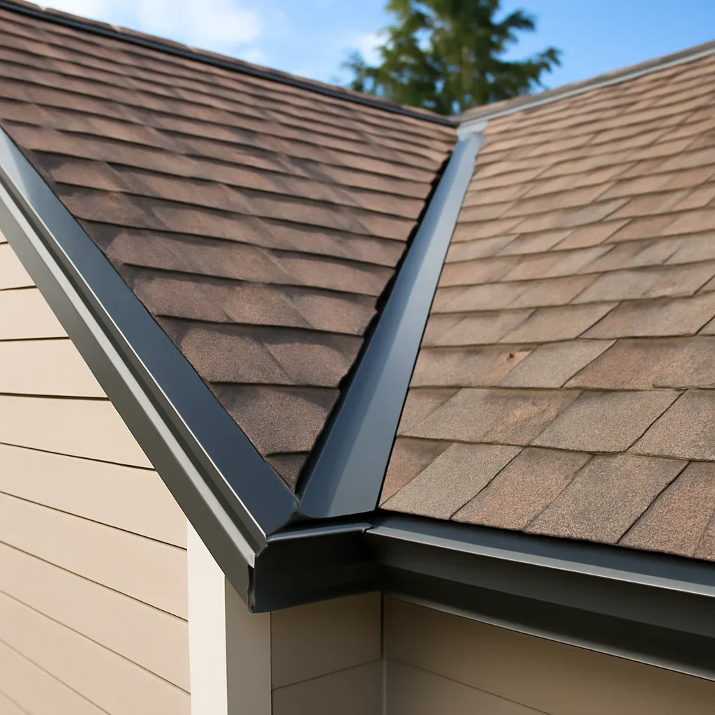 Completed roofing detail associated with roof repair