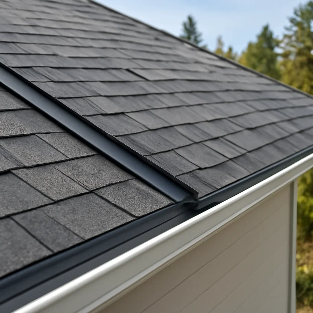 Completed roofing detail associated with roof repair vs. replacement