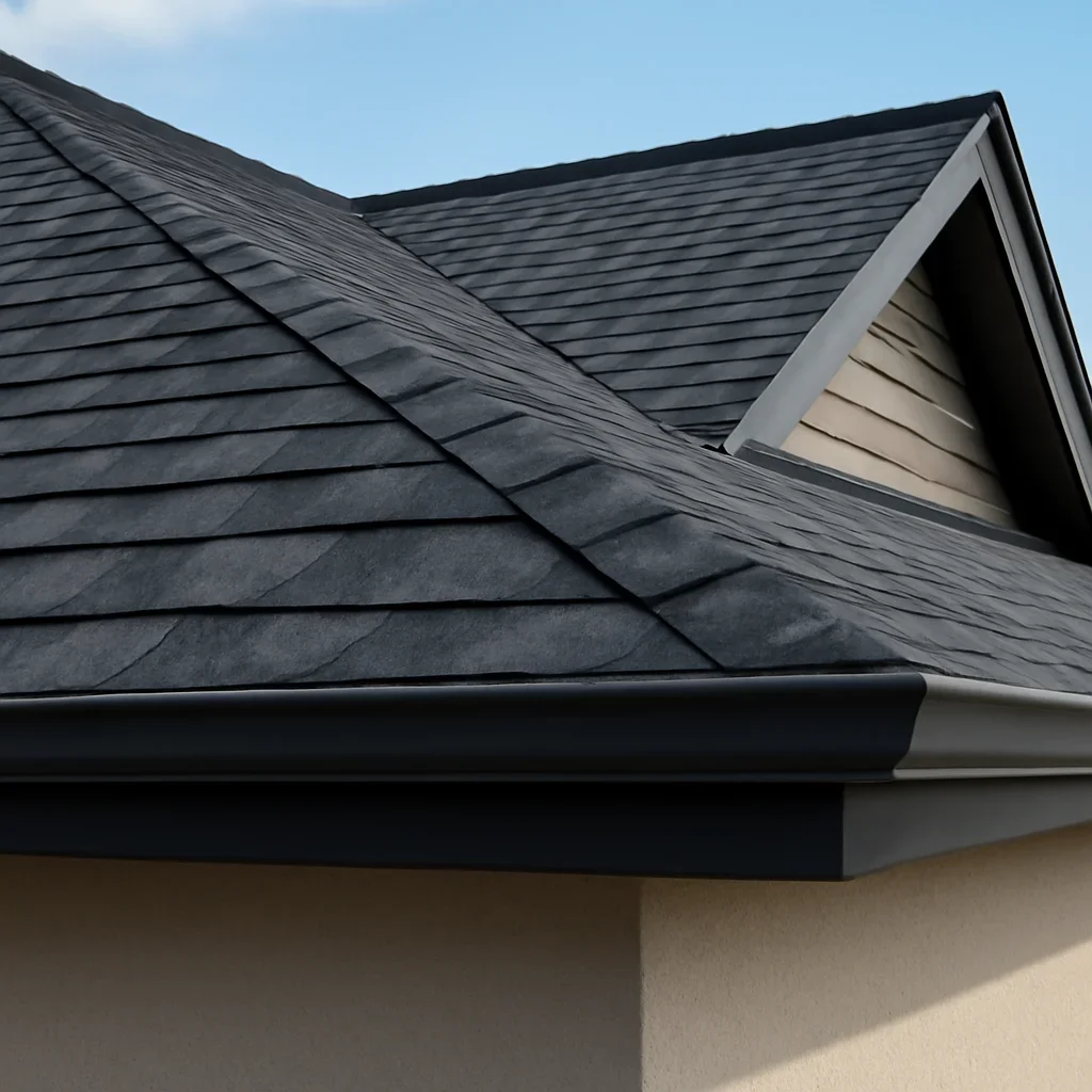 Completed roofing detail associated with roof replacement in langley, b.c.
