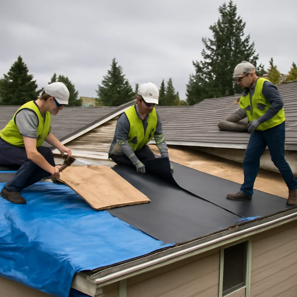 Organized work process for roofing company in saanich, b.c.