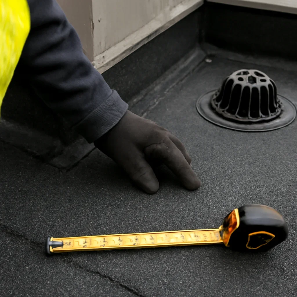 Close assessment of details connected to sbs modified bitumen roofing