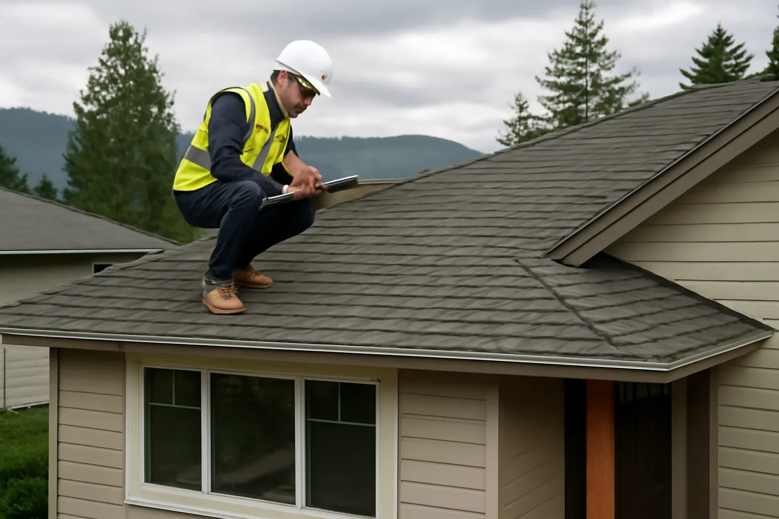Roofing assessment at a Sechelt property