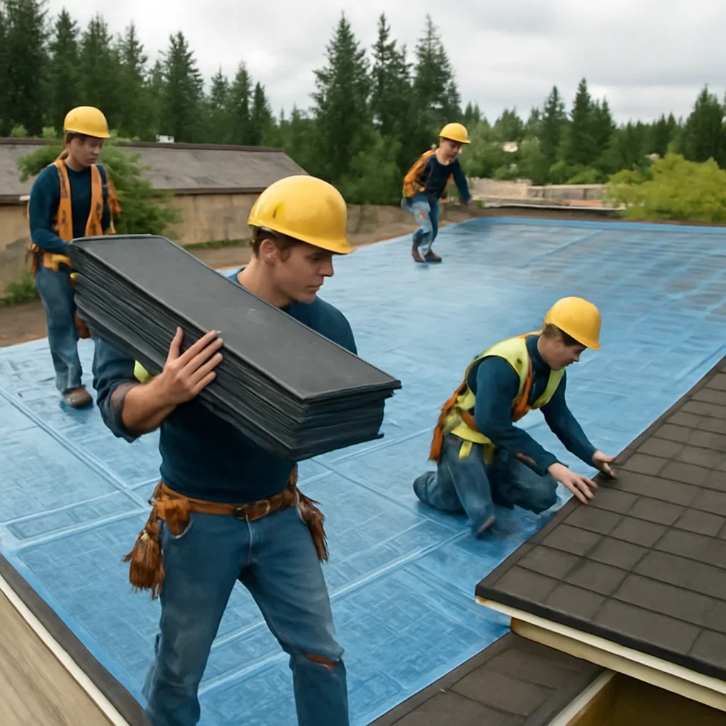Organized work process for roofing company in sechelt, b.c.