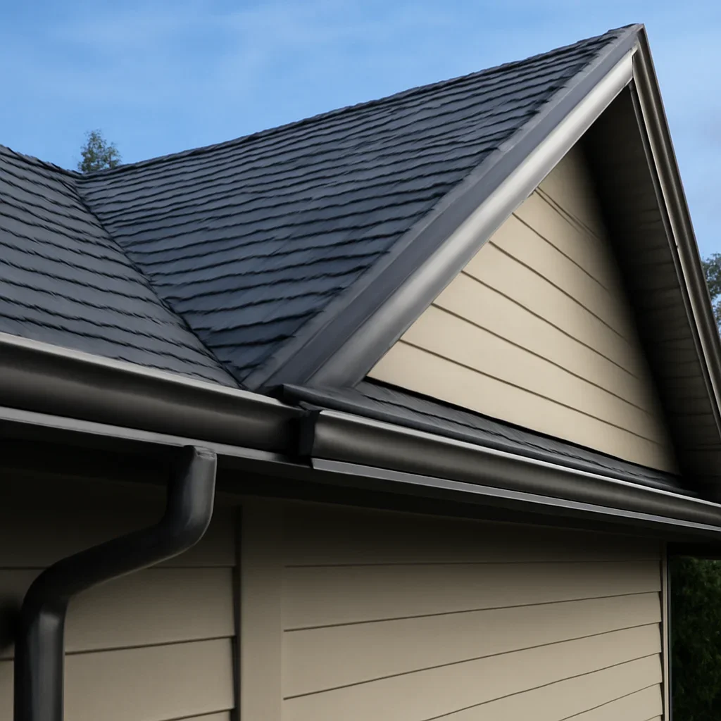 Completed roofing detail associated with roofing company in sechelt, b.c.