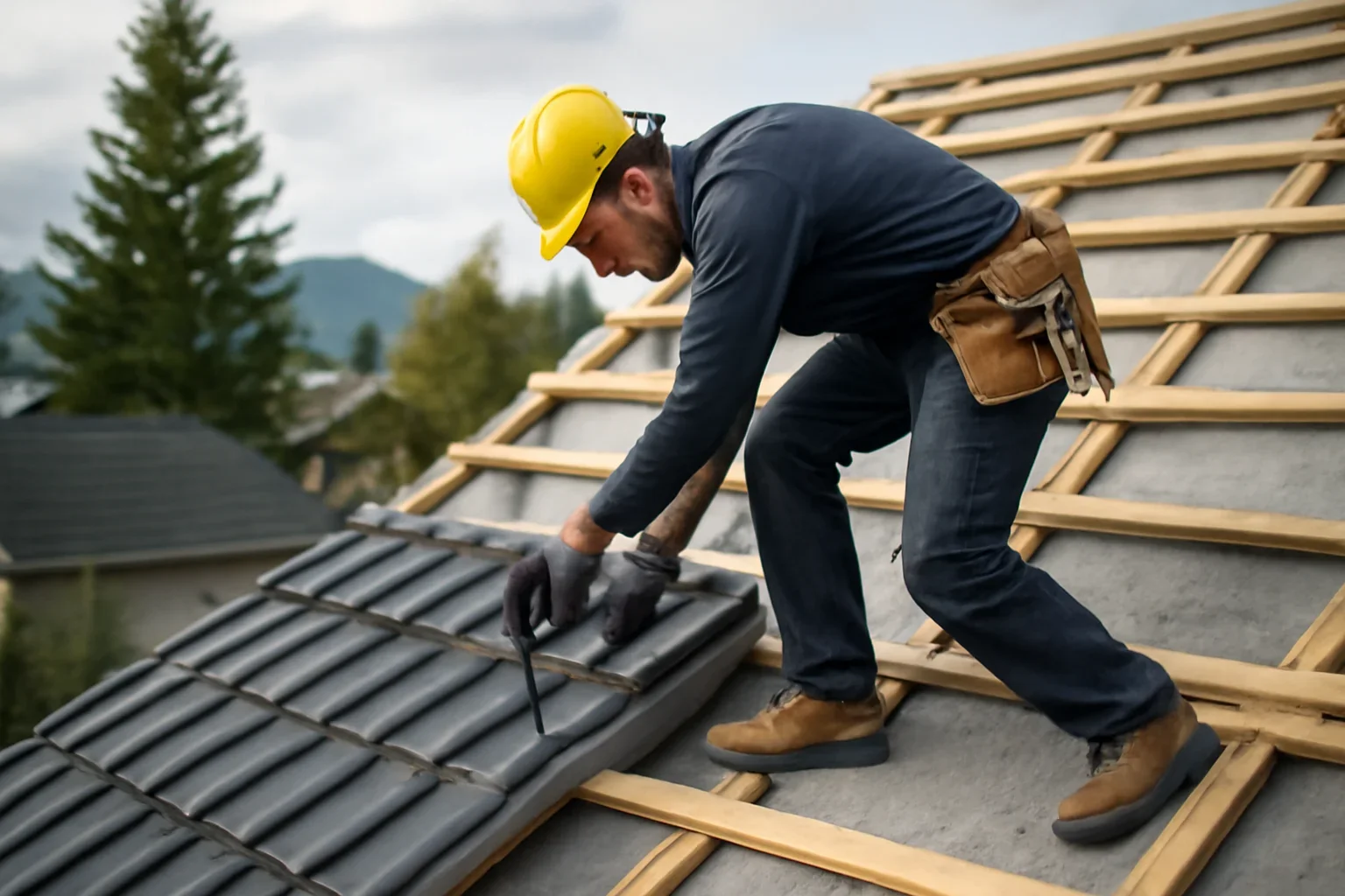 Professional roofing work related to roofing service areas