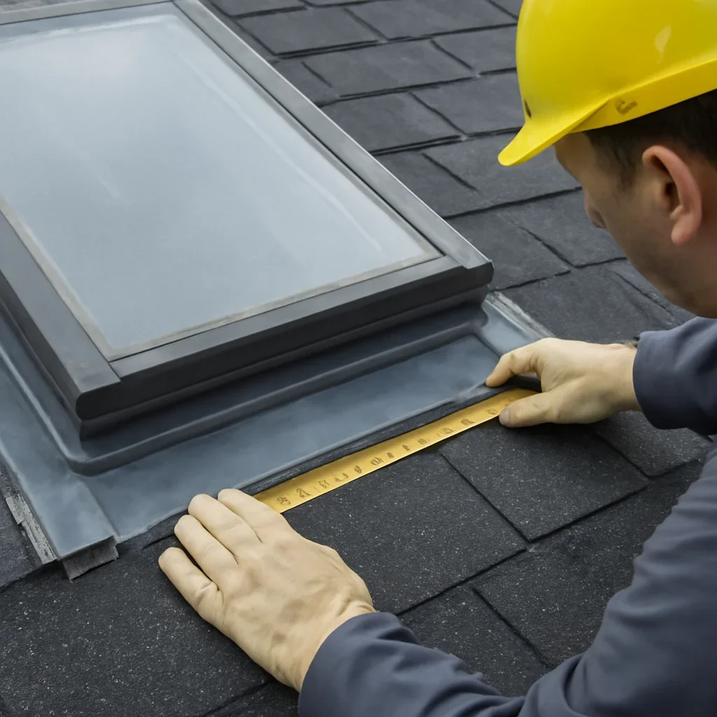 Close assessment of details connected to skylight repair and installation