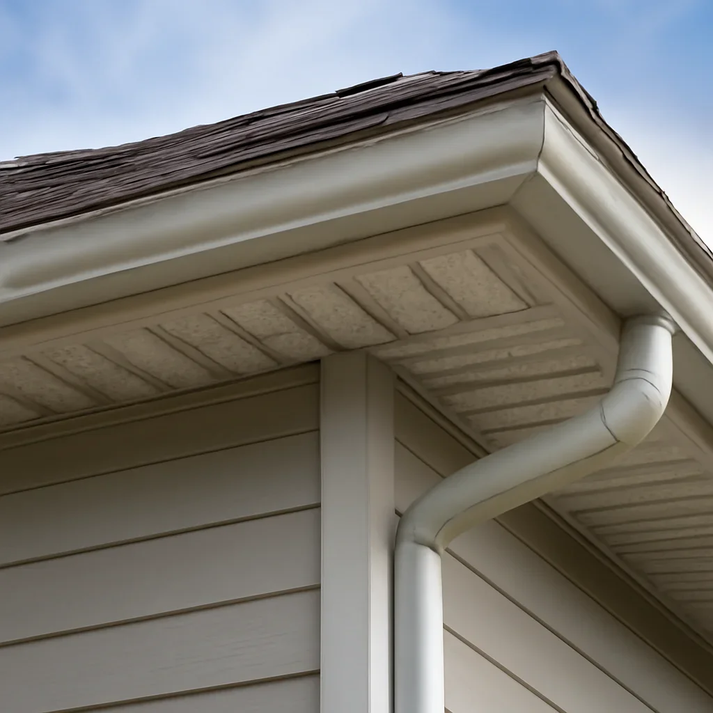 Completed roofing detail associated with soffit and fascia damage: signs and repair options