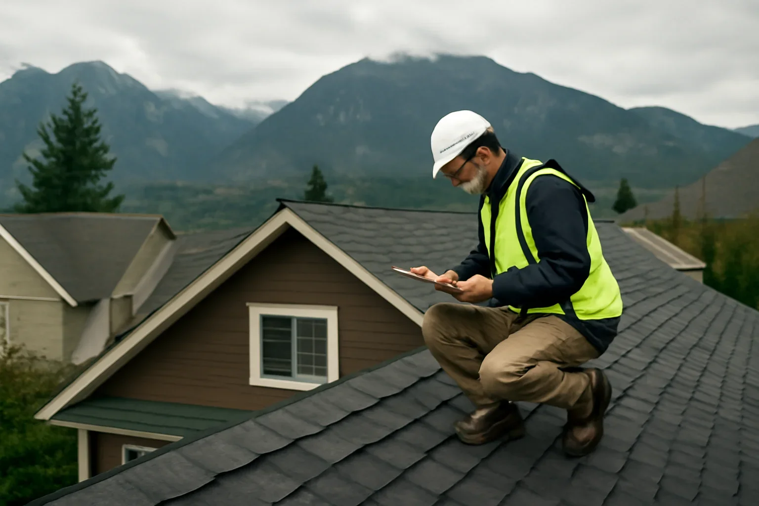 Roofing assessment at a Squamish property