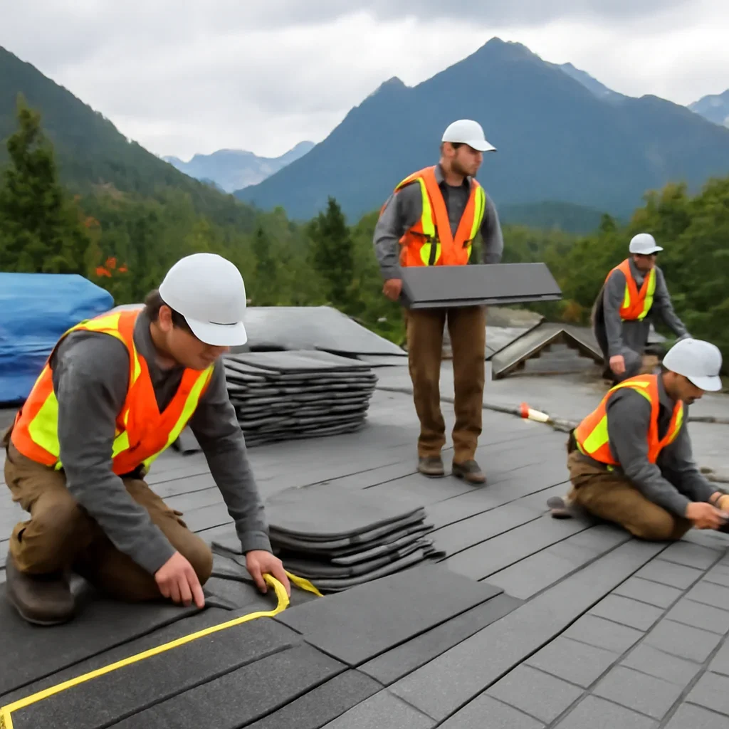 Organized work process for roofing company in squamish, b.c.