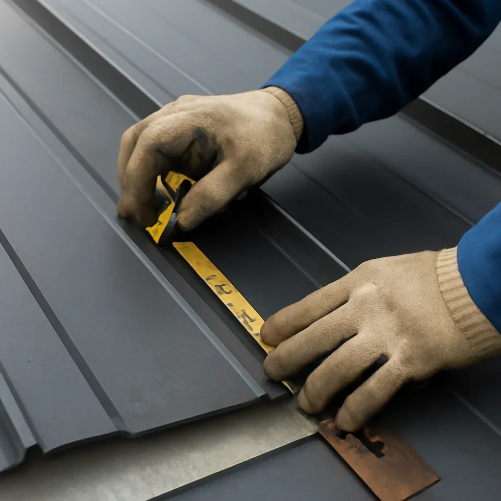 Close assessment of details connected to standing-seam metal roof