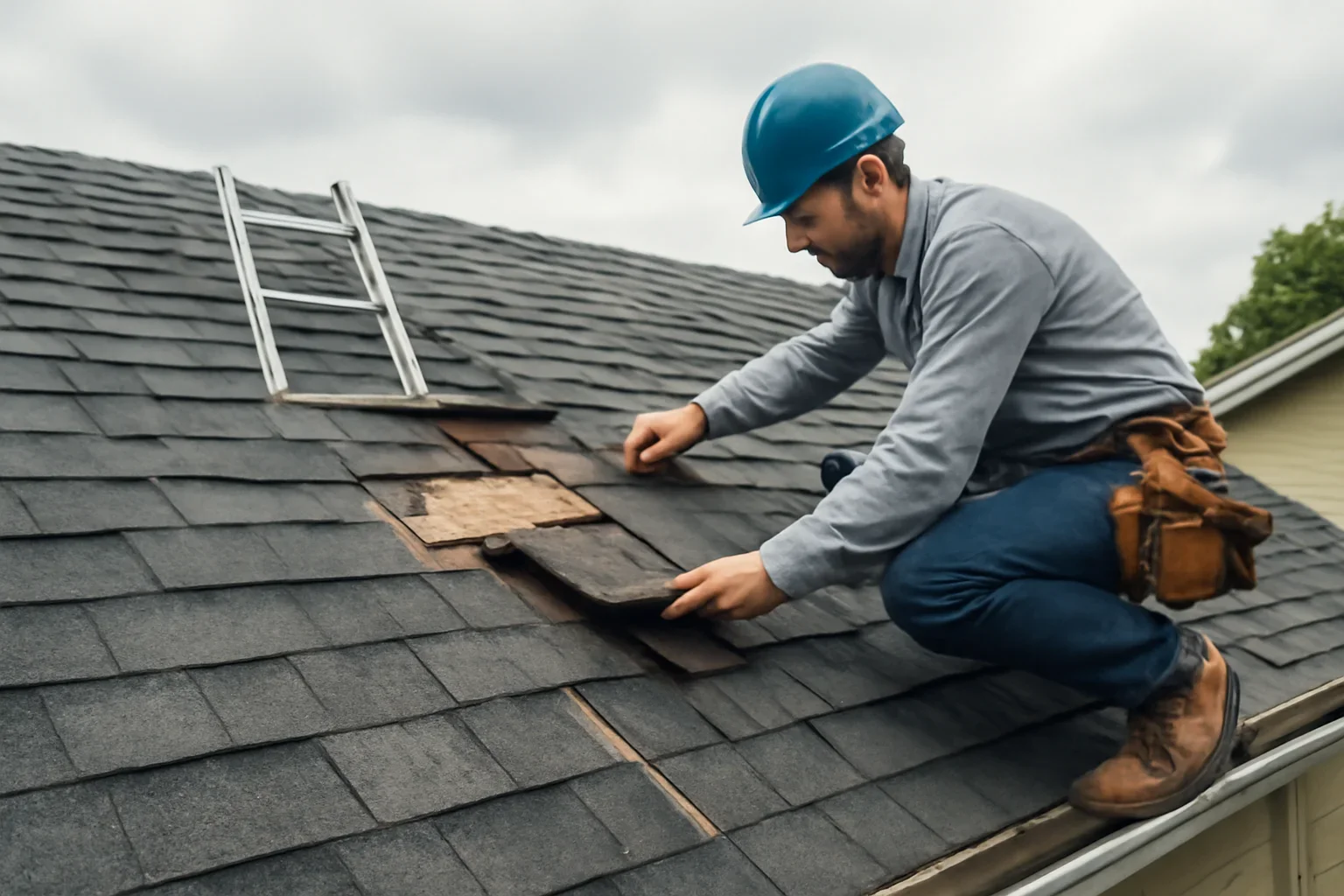 Professional roofing work related to storm damage roof repair