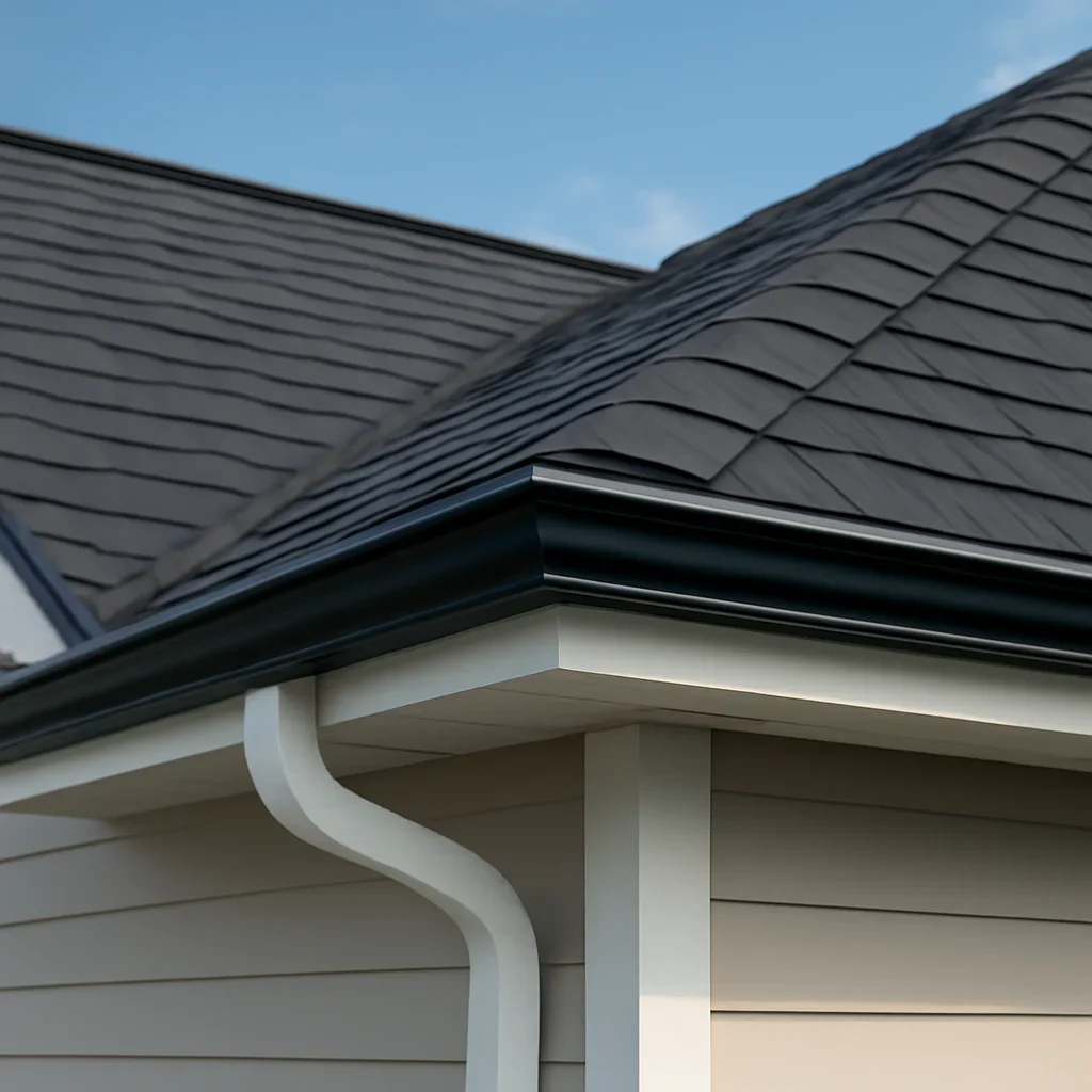 Completed roofing detail associated with strata roofing