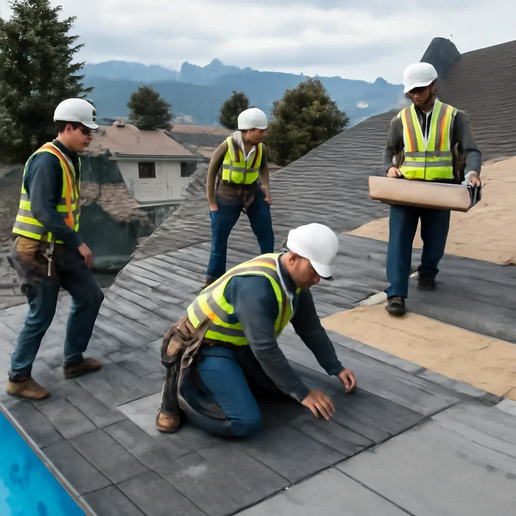 Organized work process for strata roofing