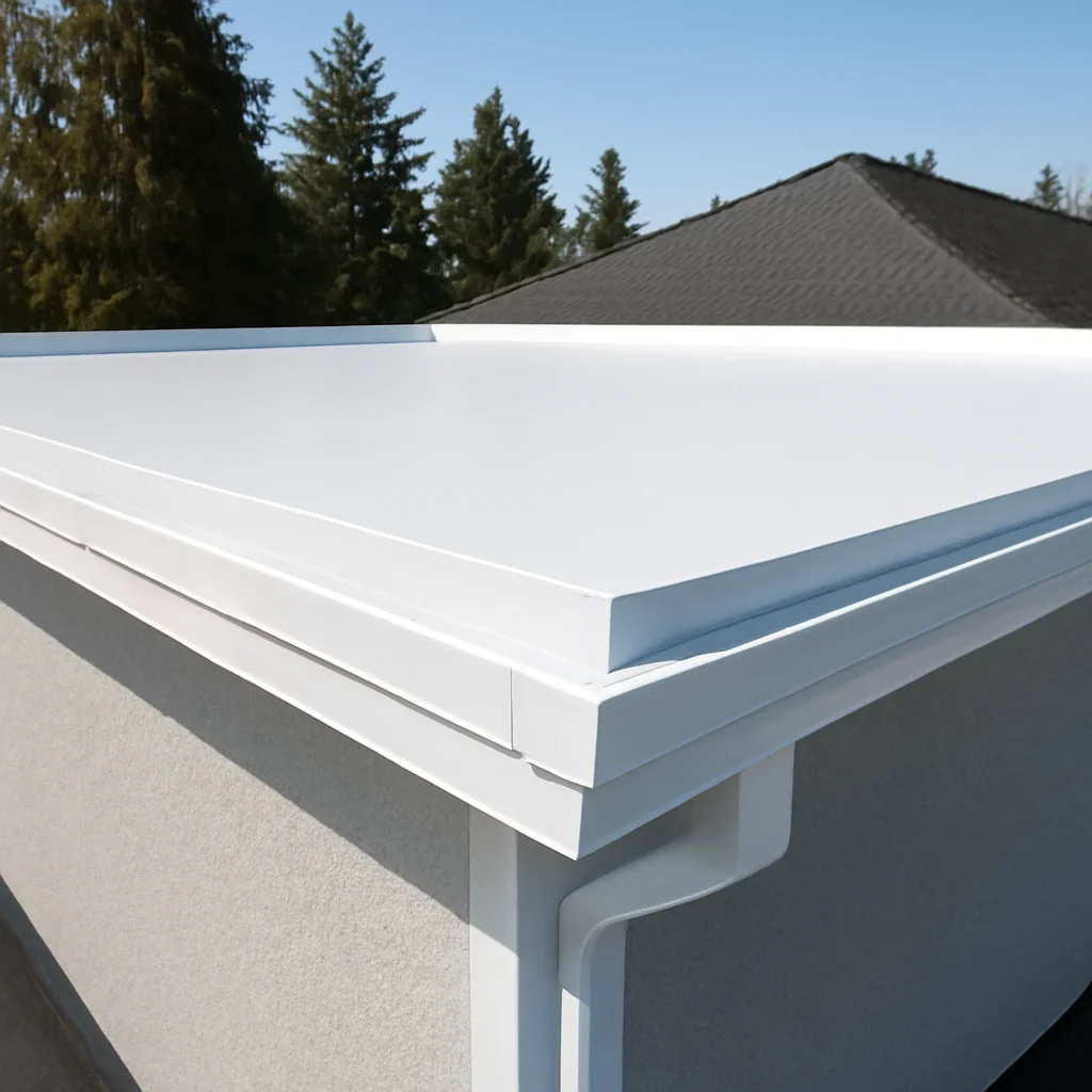 Completed roofing detail associated with tpo roofing