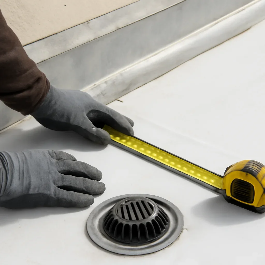 Close assessment of details connected to tpo roofing