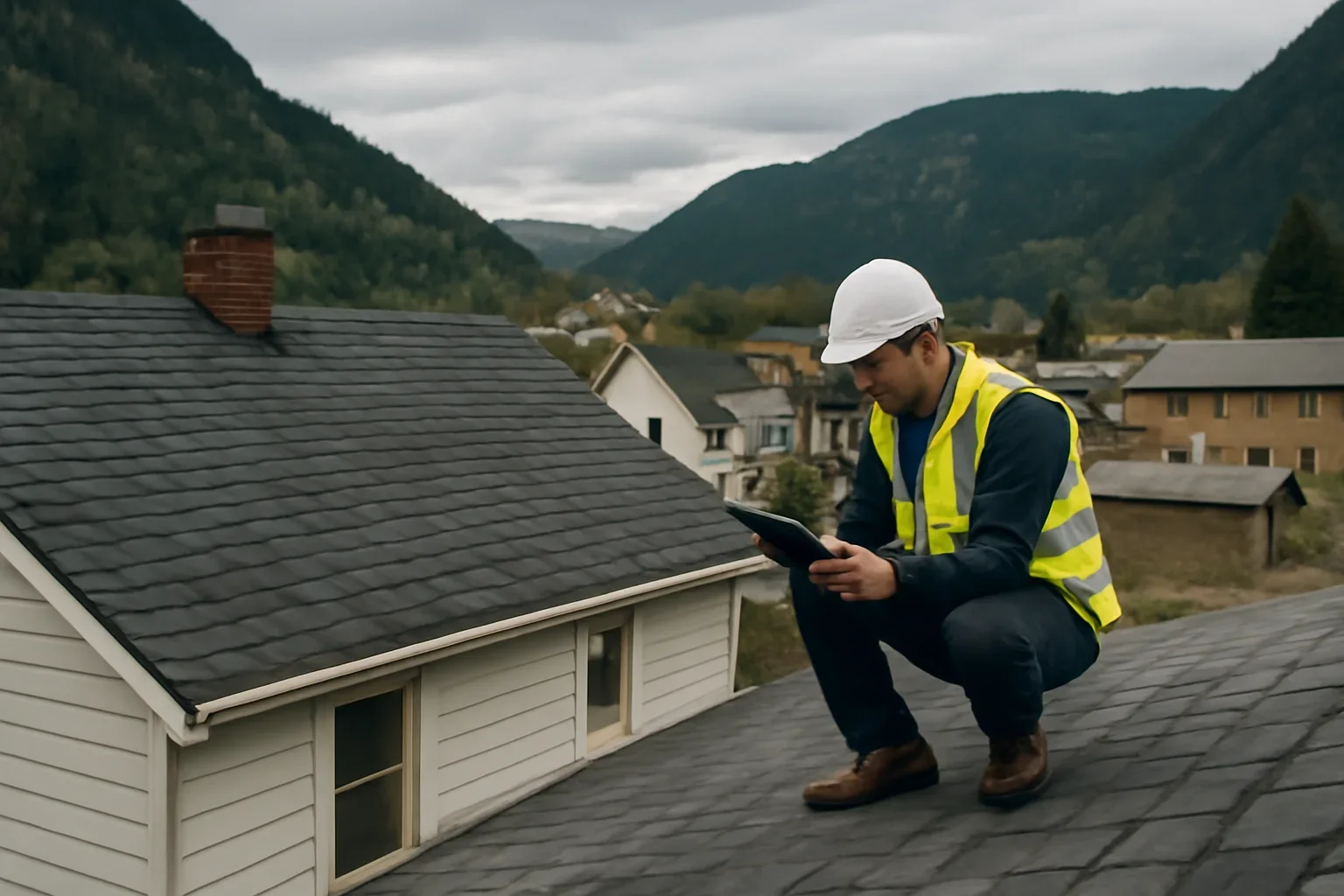 Roofing assessment at a Trail property