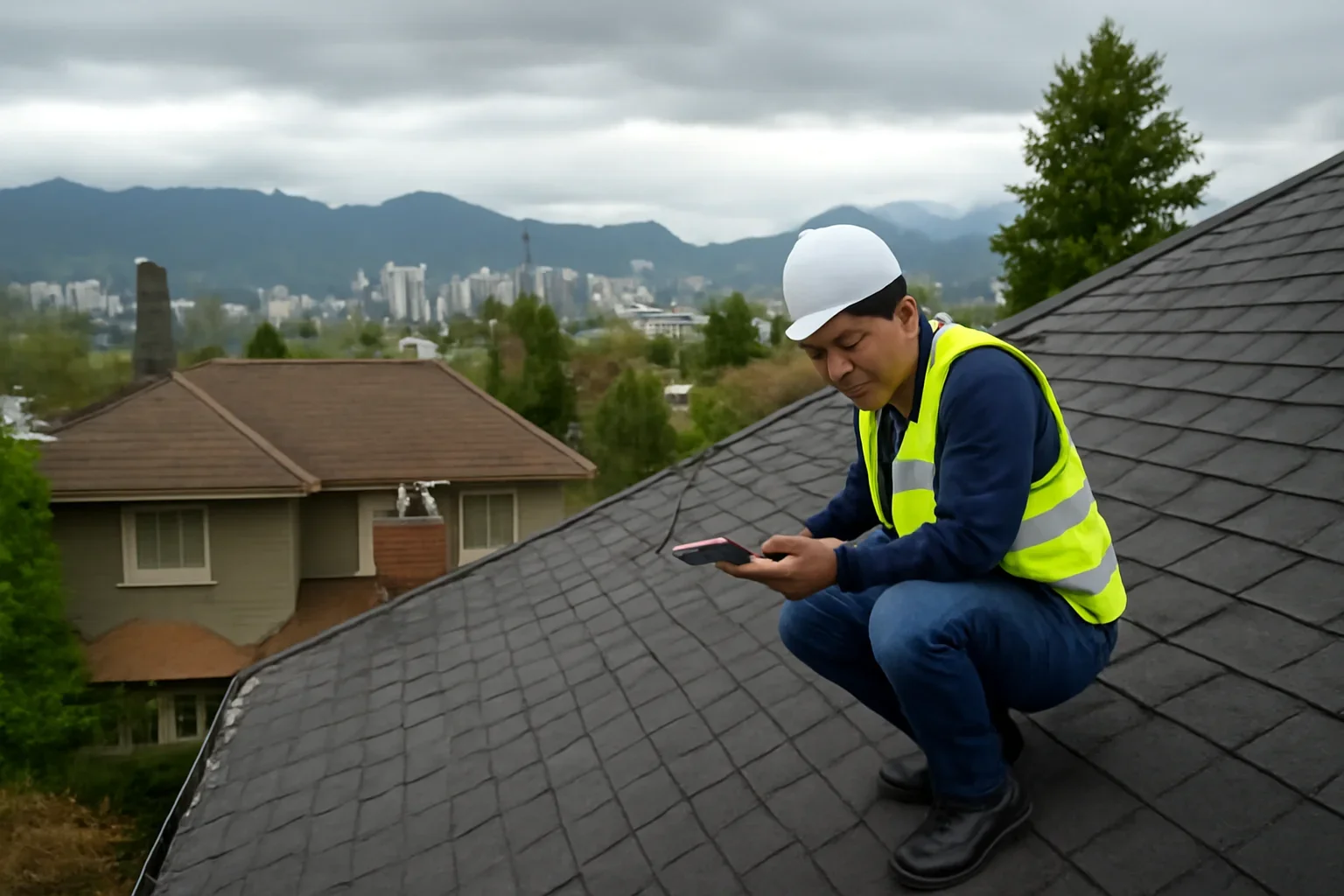 Roofing assessment at a Vancouver property
