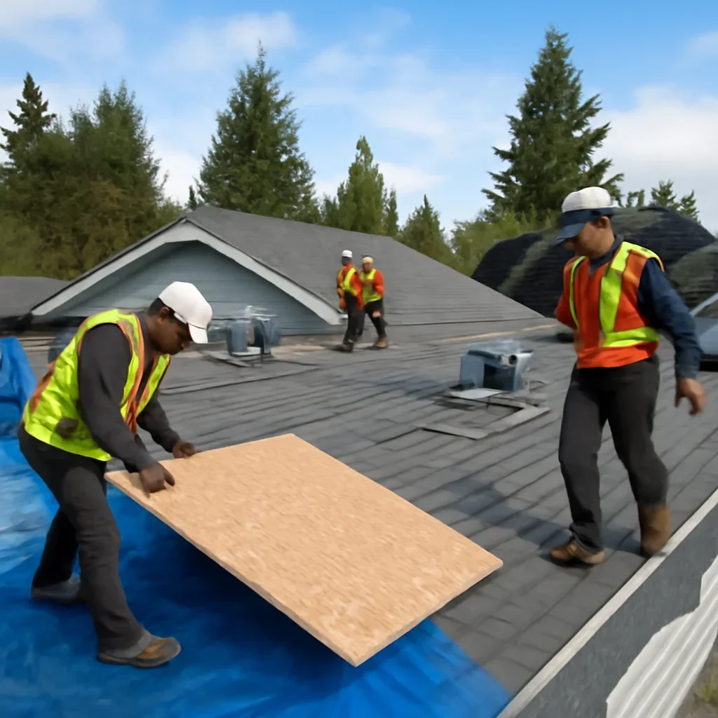 Organized work process for roofing company in vancouver, b.c.