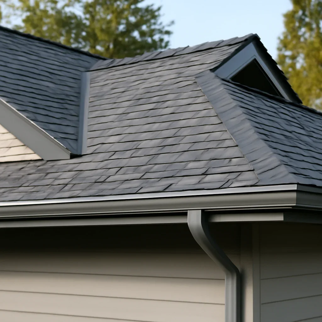 Completed roofing detail associated with roofing on vancouver island