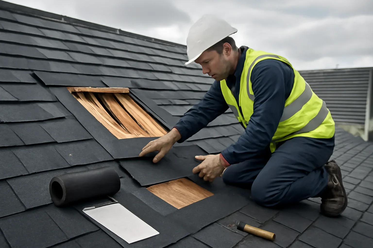 Professional roofing work related to ventilation correction and shingle replacement