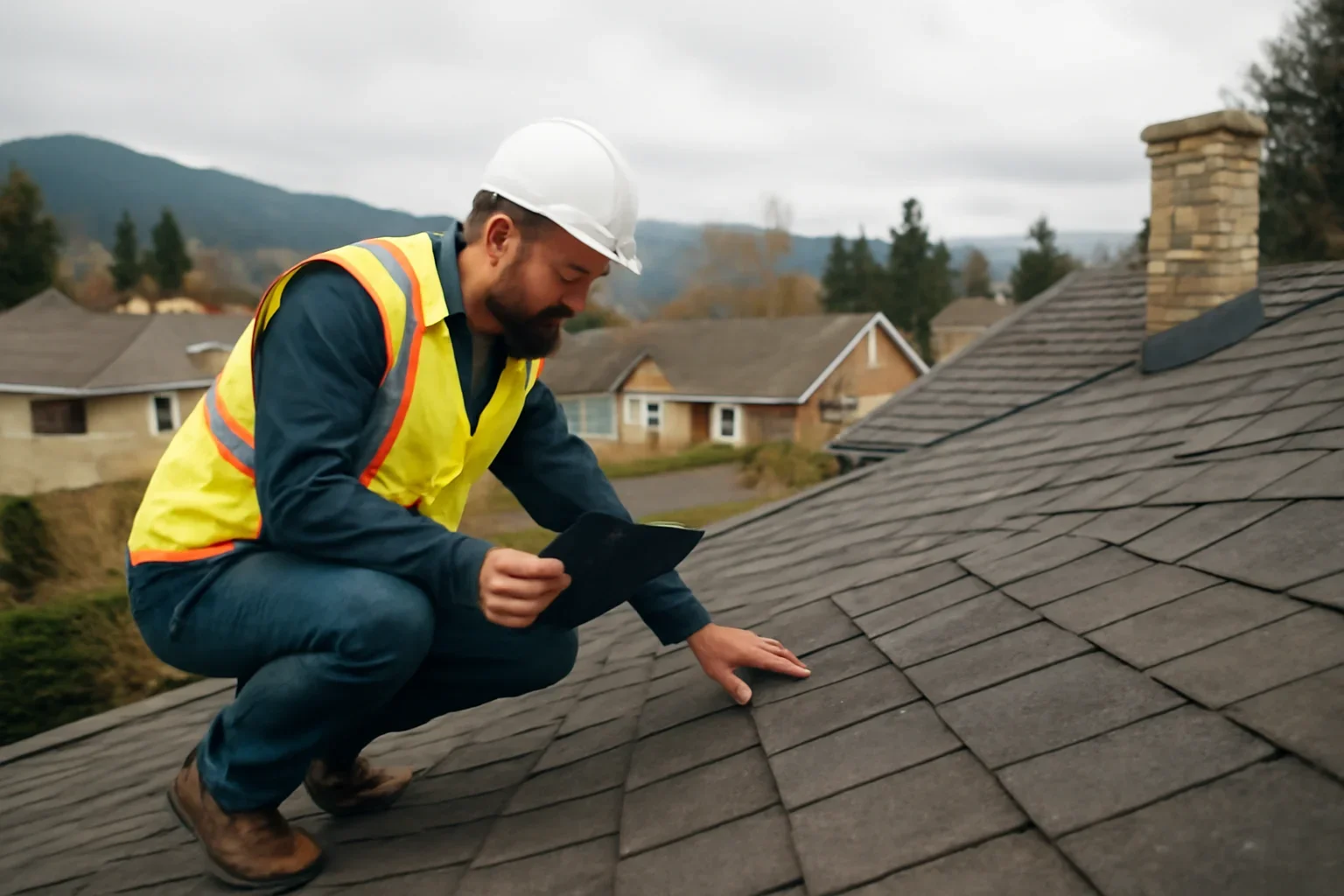 Roofing assessment at a Vernon property