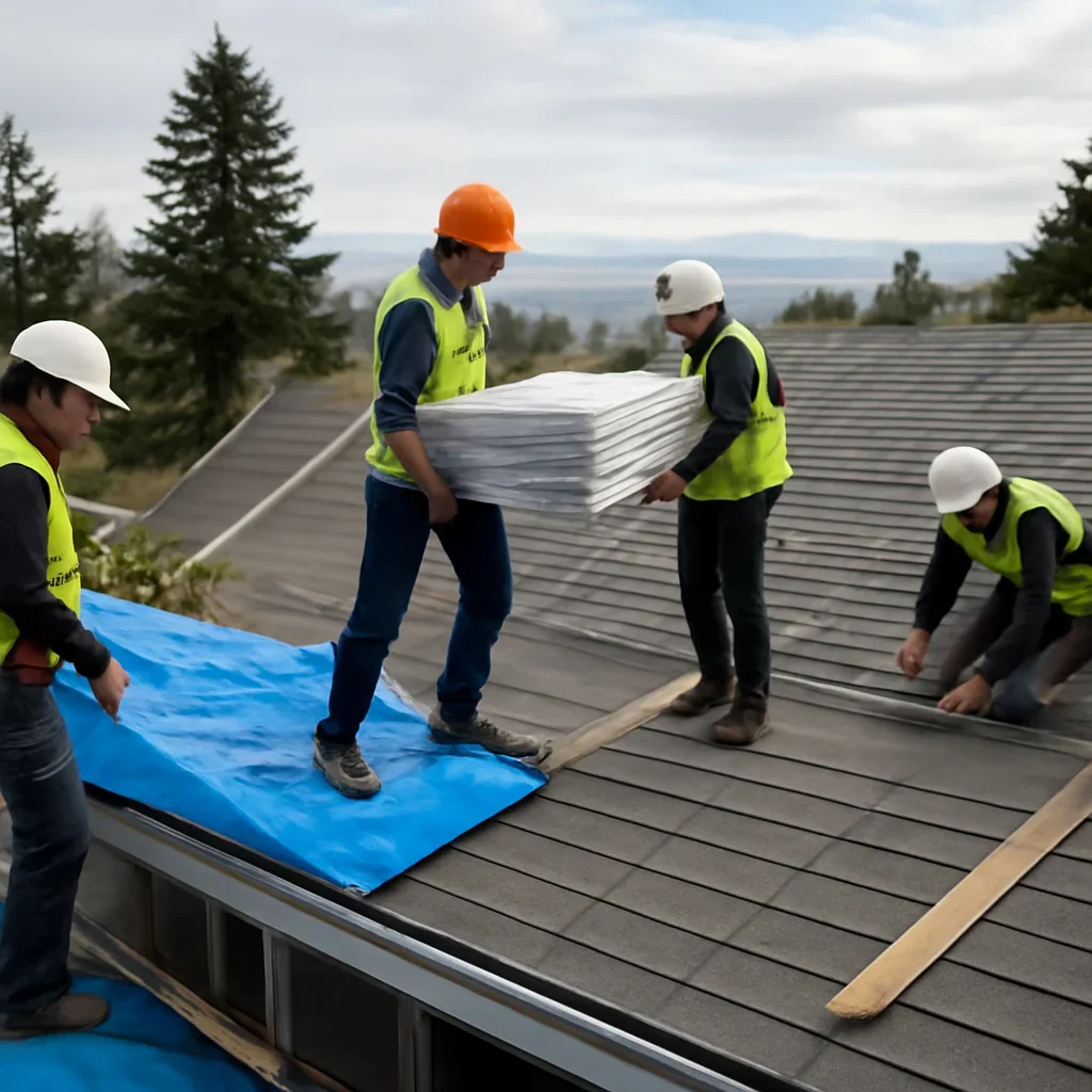 Organized work process for roofing company in victoria, b.c.